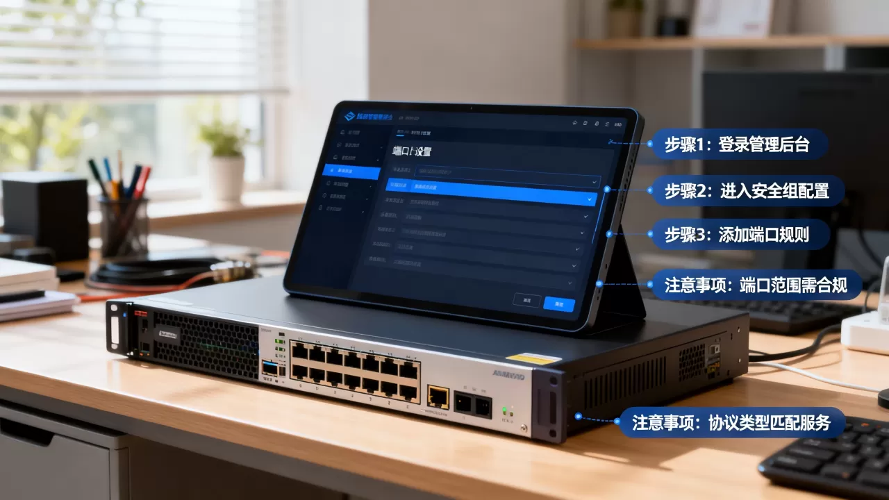 服务器上开端口的具体步骤是什么?,有哪些注意事项? 服务器上开端口的具体步骤是什么?,有哪些注意事项?
