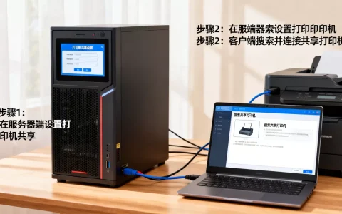 服务器上的打印机如何共享给客户端，怎么安装打印机客户端？