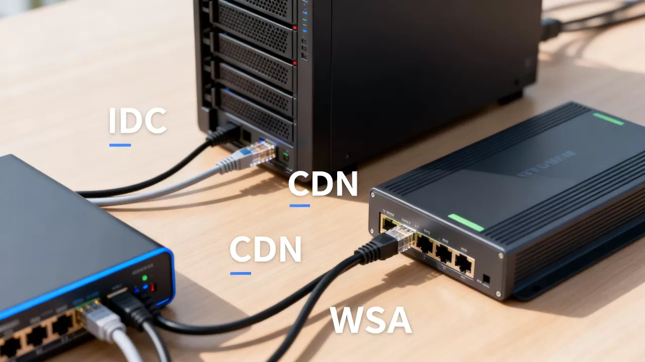 IDC与CDN和WSA与CDN的关系是什么，有什么区别