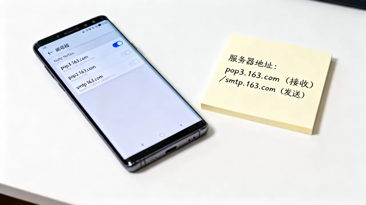三星NOTE8网易邮箱服务器怎么设置，服务器地址是什么？