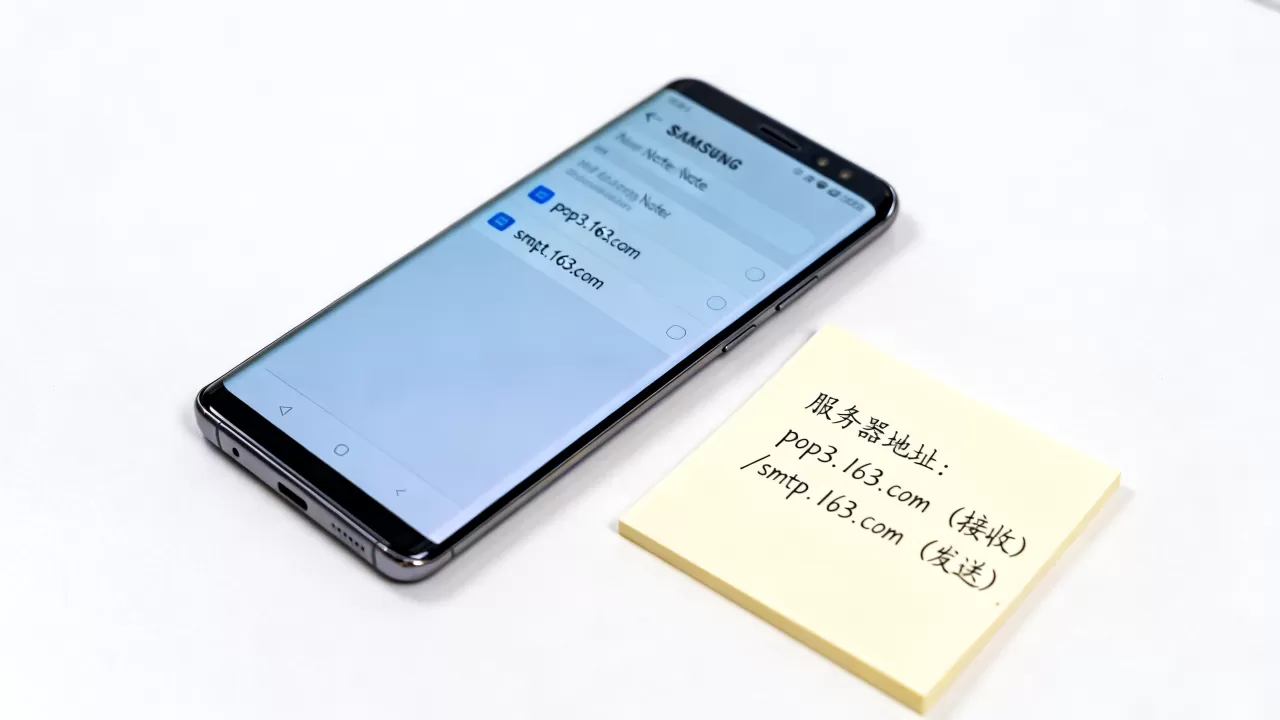 三星NOTE8网易邮箱服务器怎么设置，服务器地址是什么？