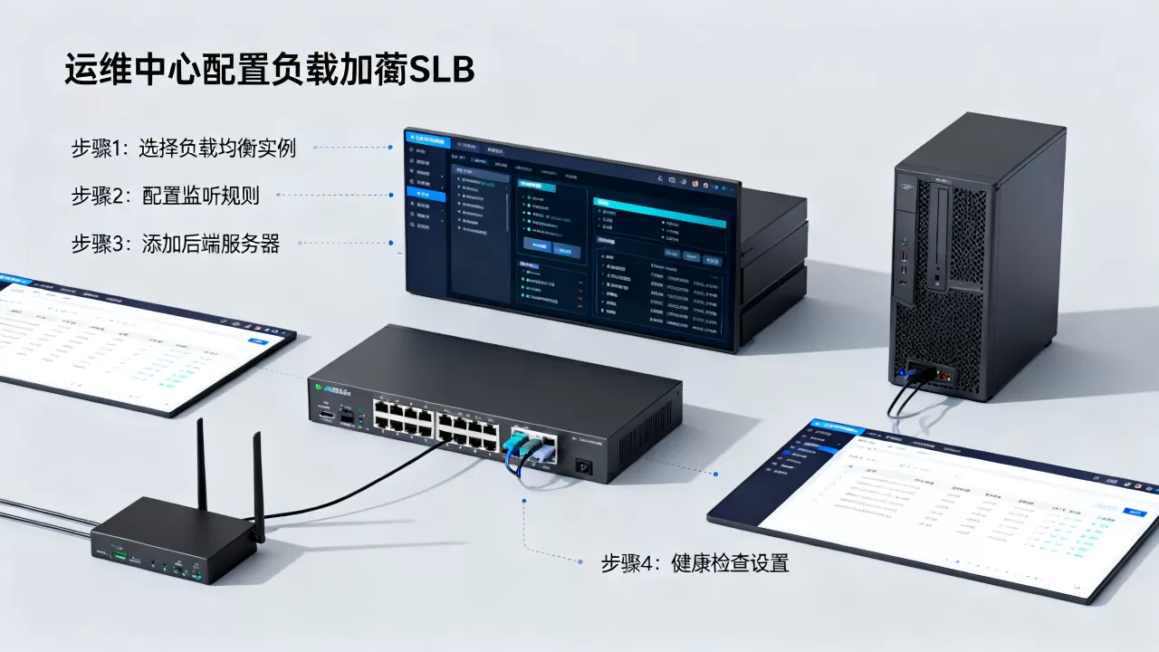 如何配置运维中心负载均衡SLB？, 配置步骤有哪些？
