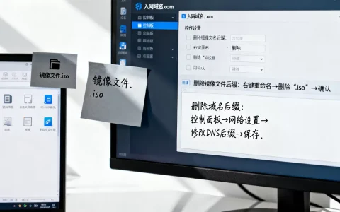 如何删除镜像文件后缀和入网域名后缀？，怎么操作？