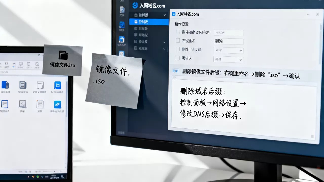 如何删除镜像文件后缀和入网域名后缀?,怎么操作? 如何删除镜像文件后缀和入网域名后缀?,怎么操作?