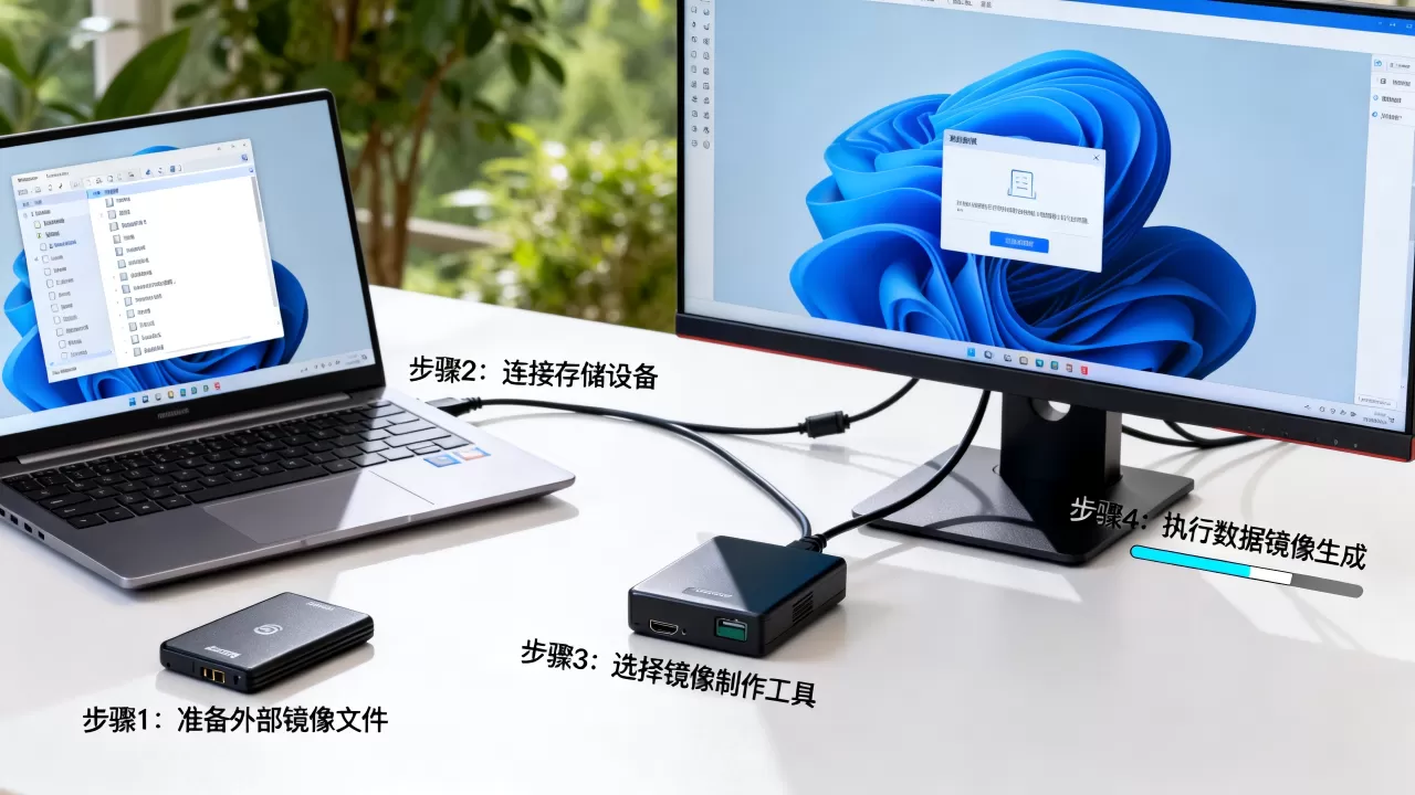 如何用外部镜像文件制作数据镜像?,步骤是什么? 如何用外部镜像文件制作数据镜像?,步骤是什么?