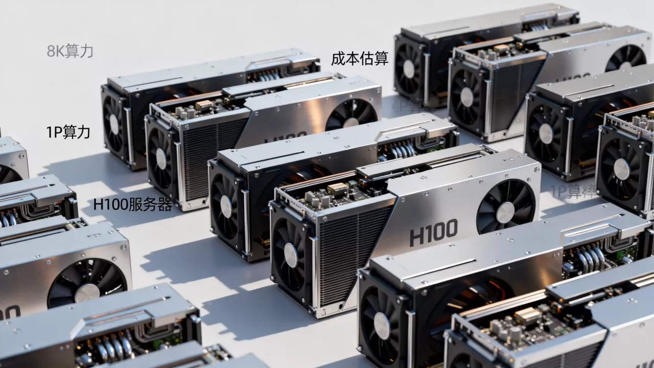 1p算力到底需要多少台h100服务器？，多少钱
