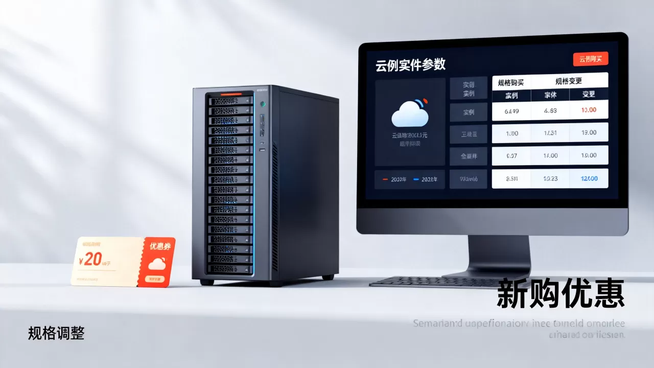 为什么新购买实例比规格变更便宜？怎么发优惠券通知