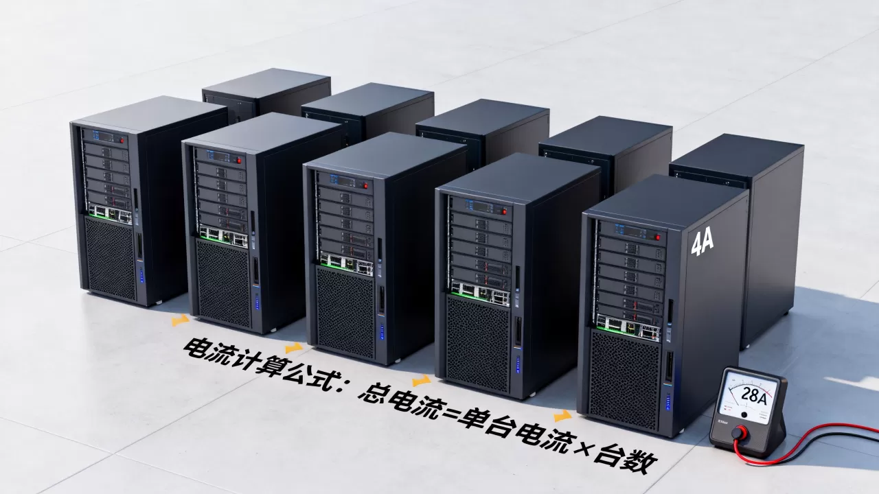 一台服务器4A，7台到底多少A？，服务器电流怎么算？