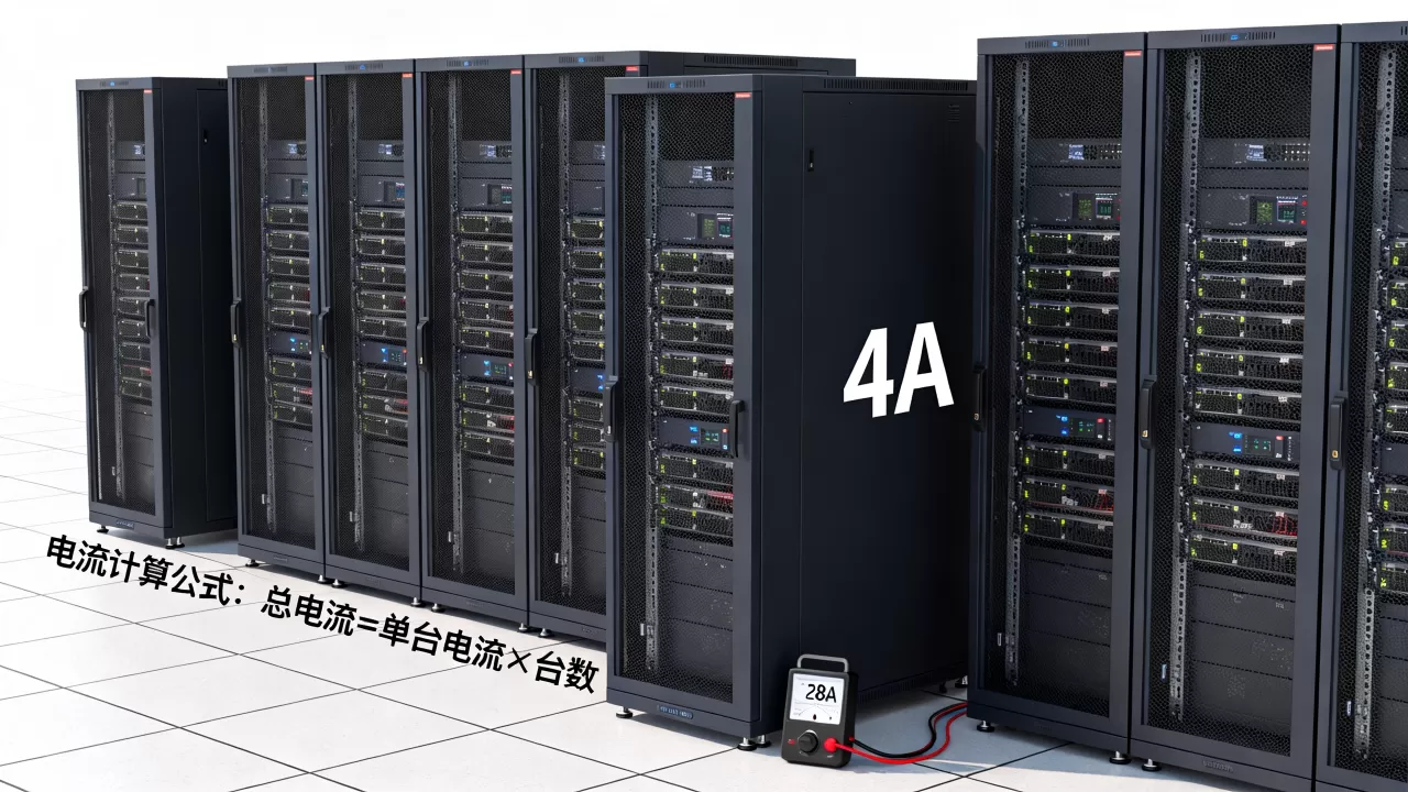 一台服务器4A，7台到底多少A？，服务器电流怎么算？