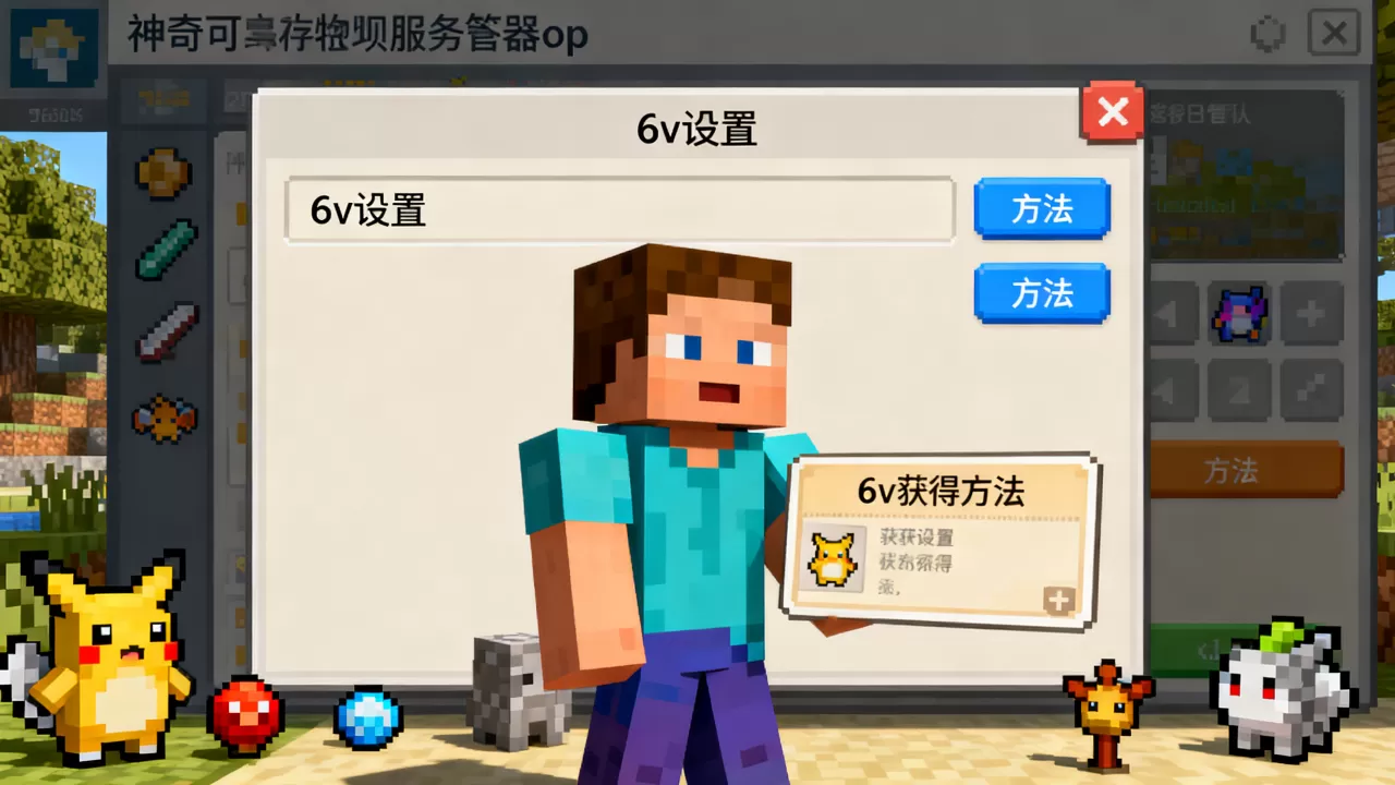 我的世界神奇宝贝服务器op如何改6v?,6v怎么获得 我的世界神奇宝贝服务器op如何改6v?,6v怎么获得