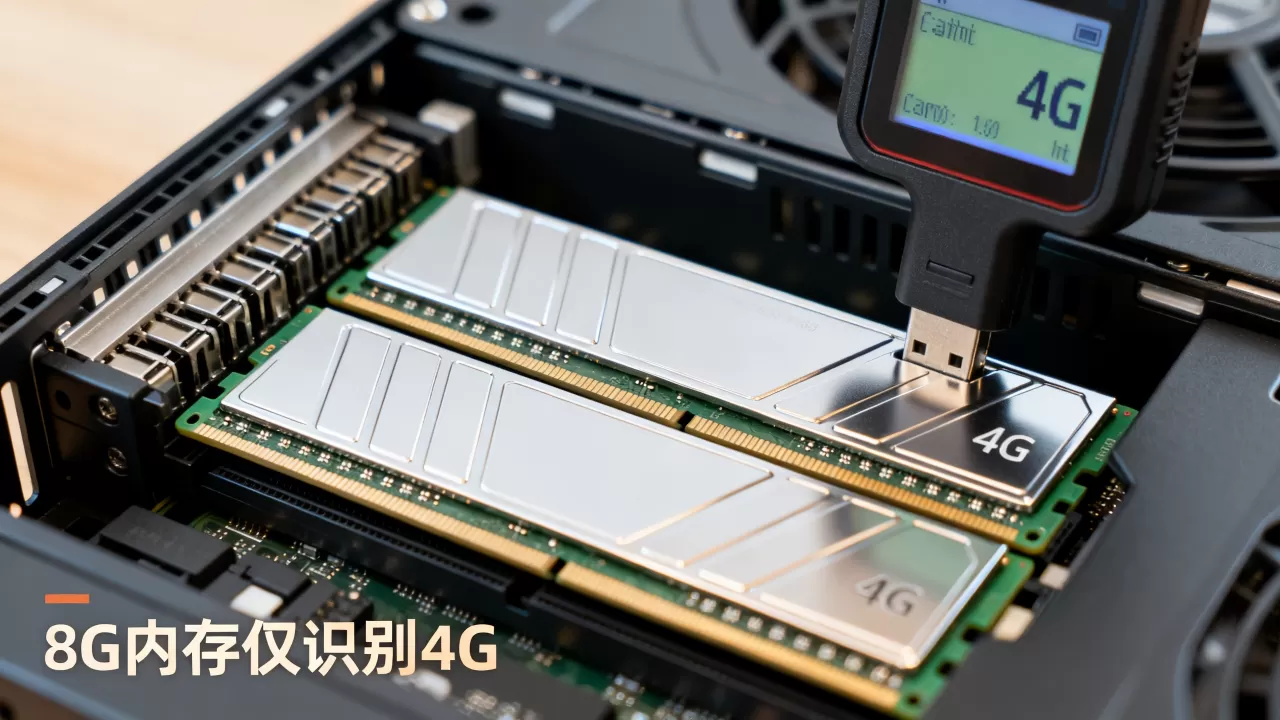 服务器明明装的是8G内存为何只有4G?,怎么回事? 服务器明明装的是8G内存为何只有4G?,怎么回事?
