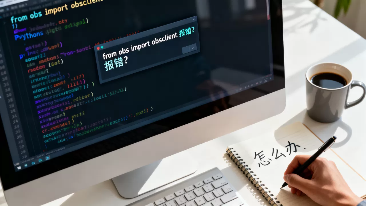 fromobsimportobsclient报错?,怎么办 fromobsimportobsclient报错?,怎么办