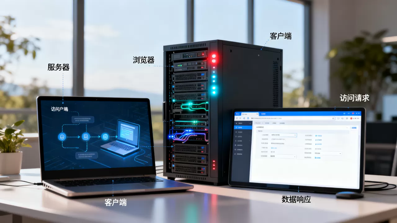 服务器浏览器客户端如何访问，访问原理是什么