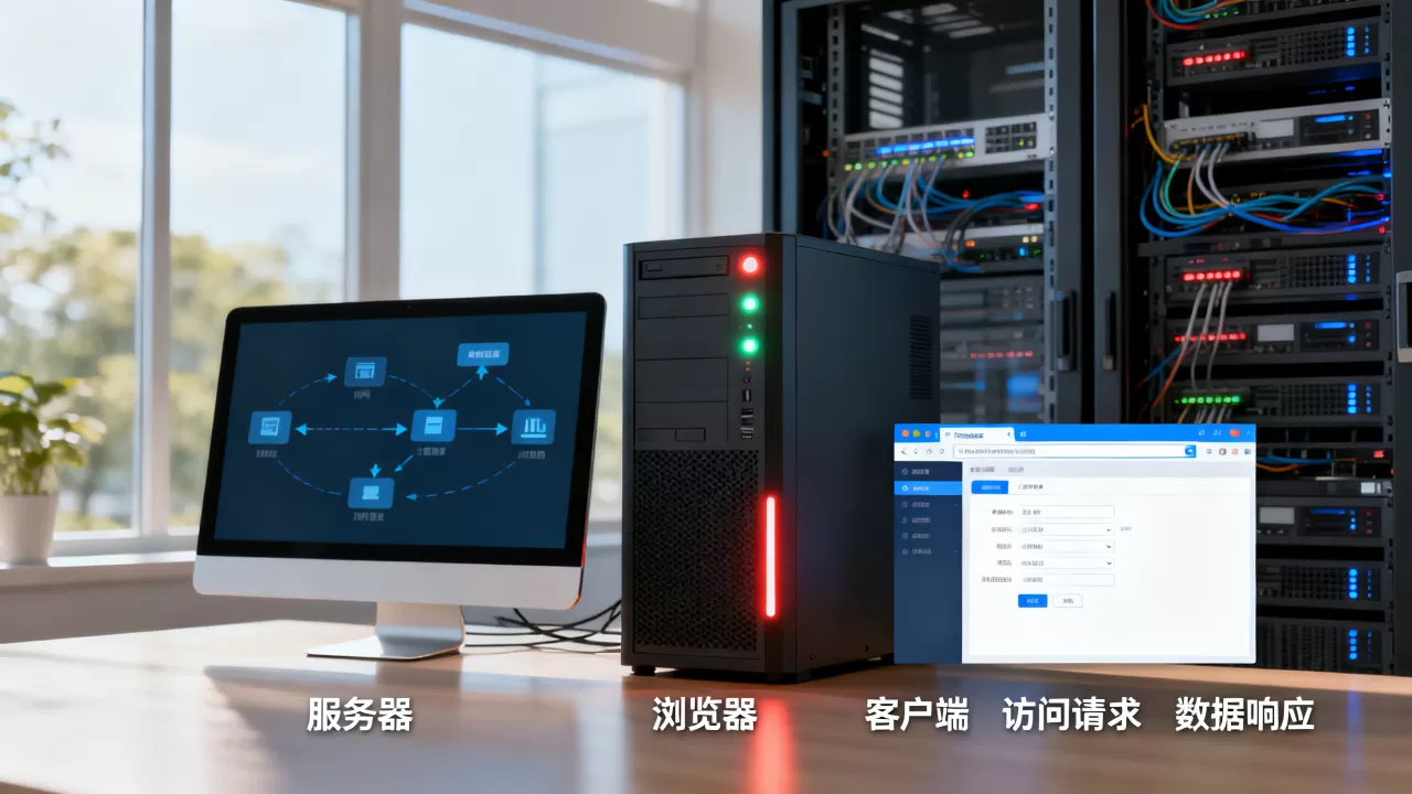 服务器浏览器客户端如何访问，访问原理是什么