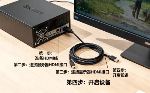服务器接显示器怎么操作，具体连接步骤是什么？