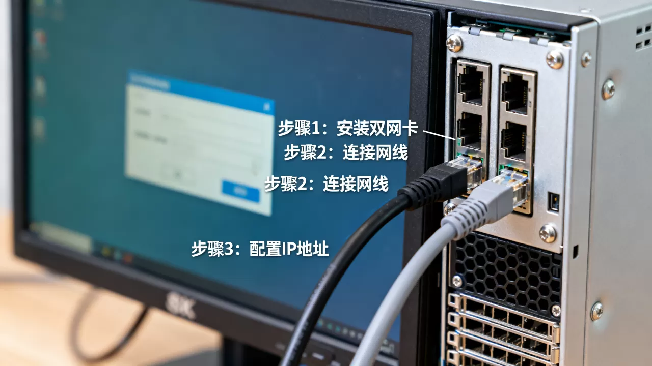 服务器配置双网卡绑定ip怎么设置？，步骤是什么？