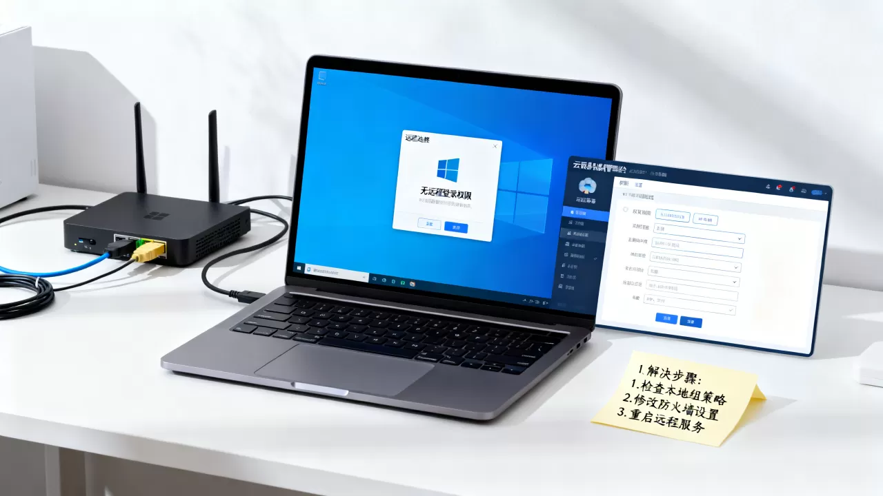为何远程连接Windows云服务器无远程登录权限，怎么解决？