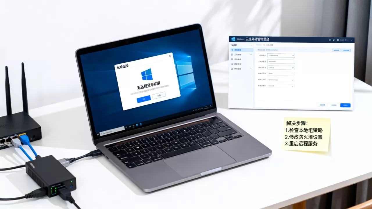 为何远程连接Windows云服务器无远程登录权限，怎么解决？
