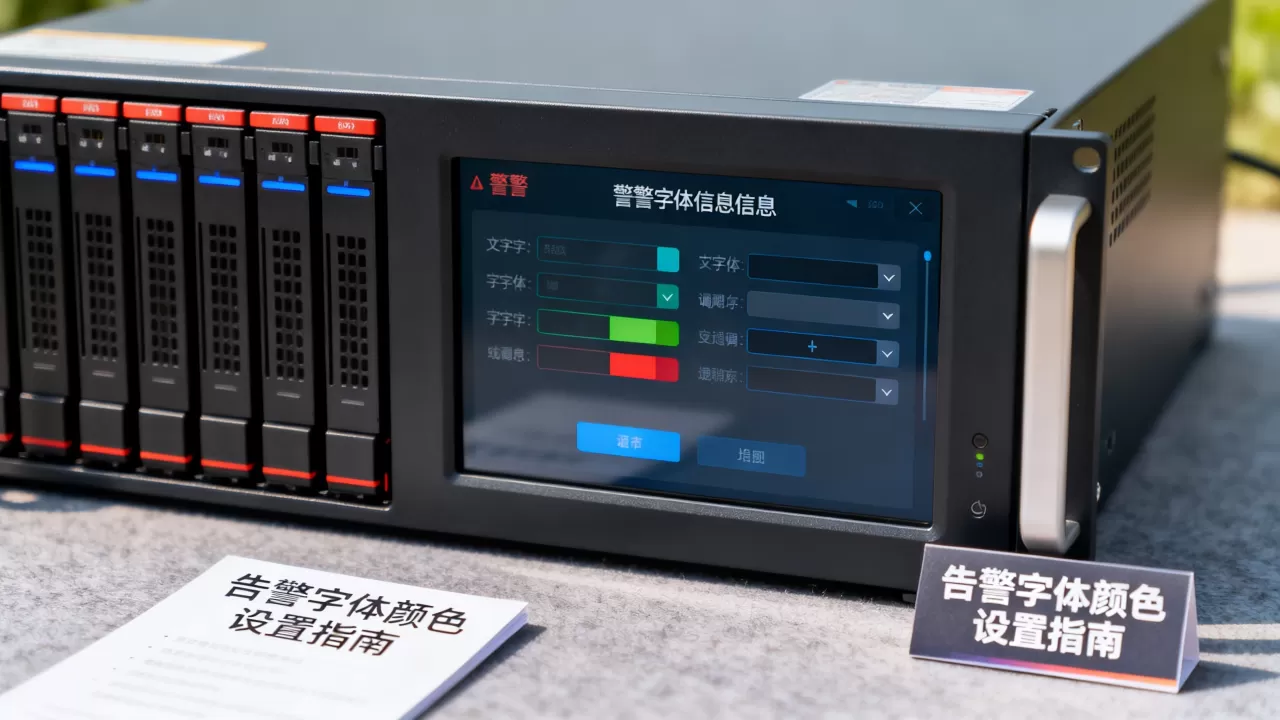 如何设置服务器端告警字体颜色，有哪些注意事项？