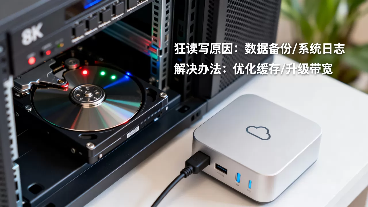服务器硬盘狂读写是什么原因？，云硬盘读写慢怎么办？