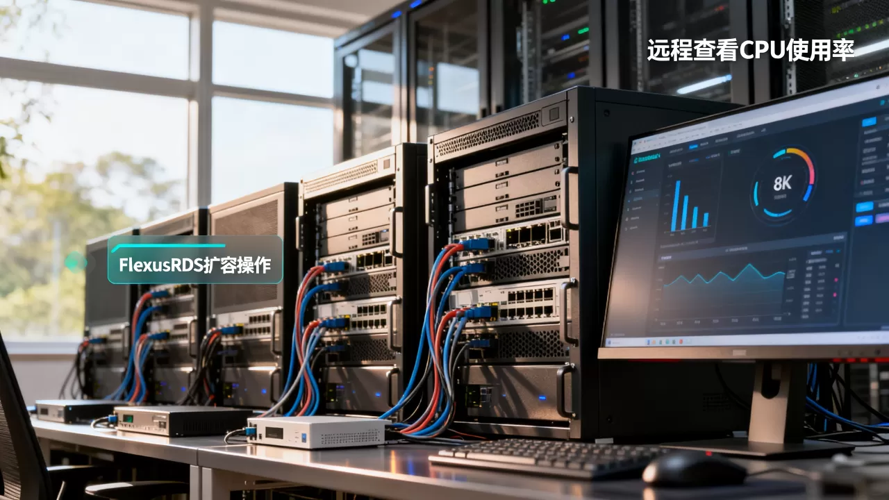 如何远程查看服务器CPU并扩容FlexusRDS？, 怎么做？