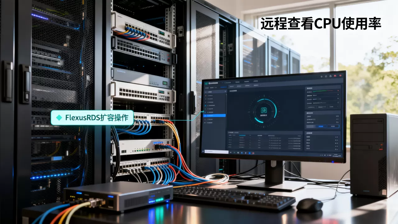 如何远程查看服务器CPU并扩容FlexusRDS？, 怎么做？