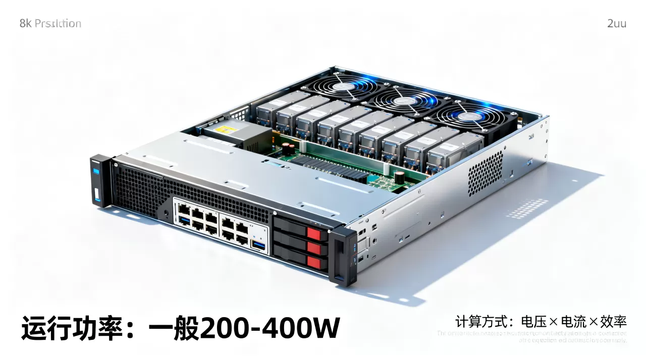 2u服务器运行时功率一般多少瓦，怎么计算