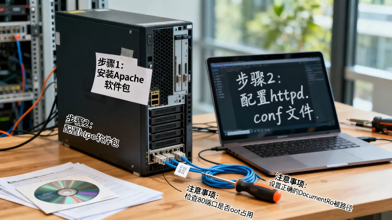 服务器配置apache步骤是什么？，有哪些注意事项？