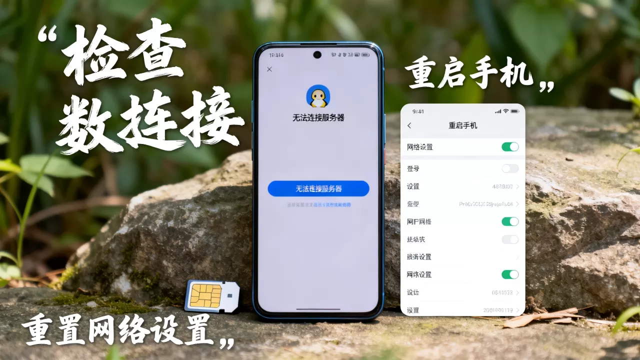 QQ无法用数据连接到服务器是怎么回事，怎么解决？
