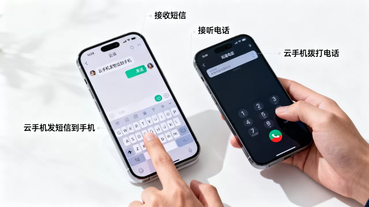 云手机可以发短信到手机、打电话吗？，怎么用？