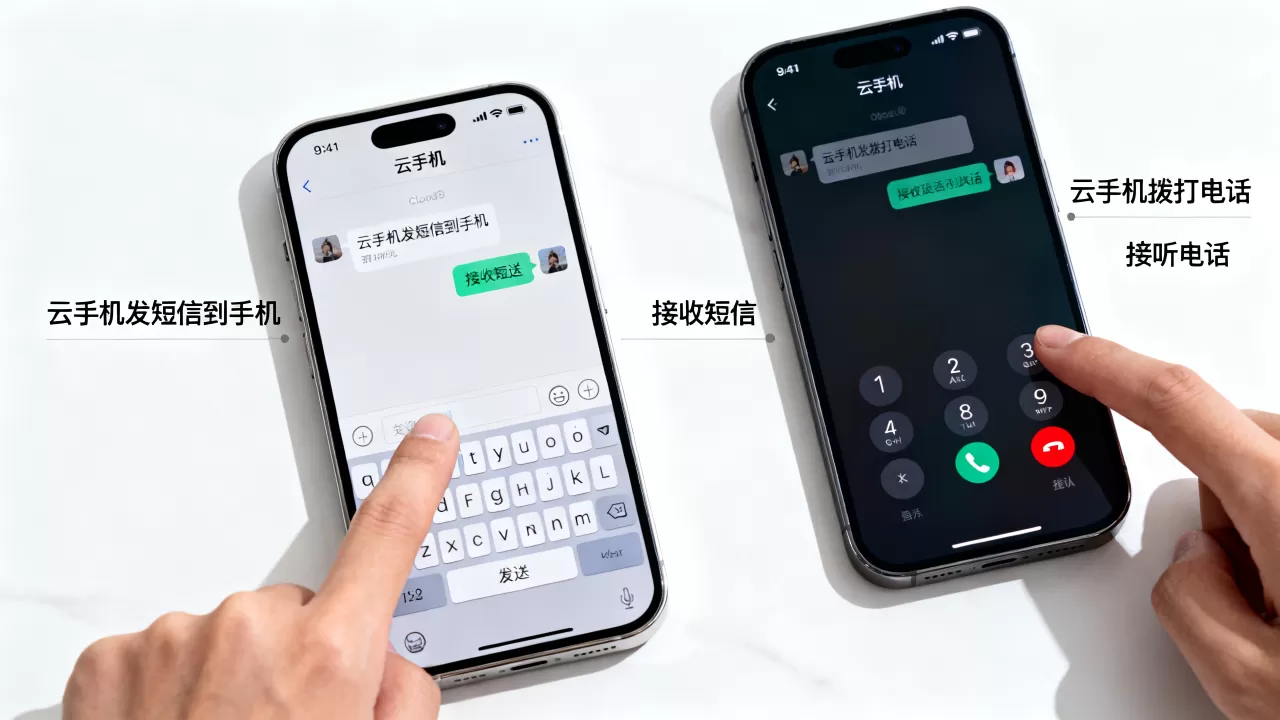 云手机可以发短信到手机、打电话吗？，怎么用？
