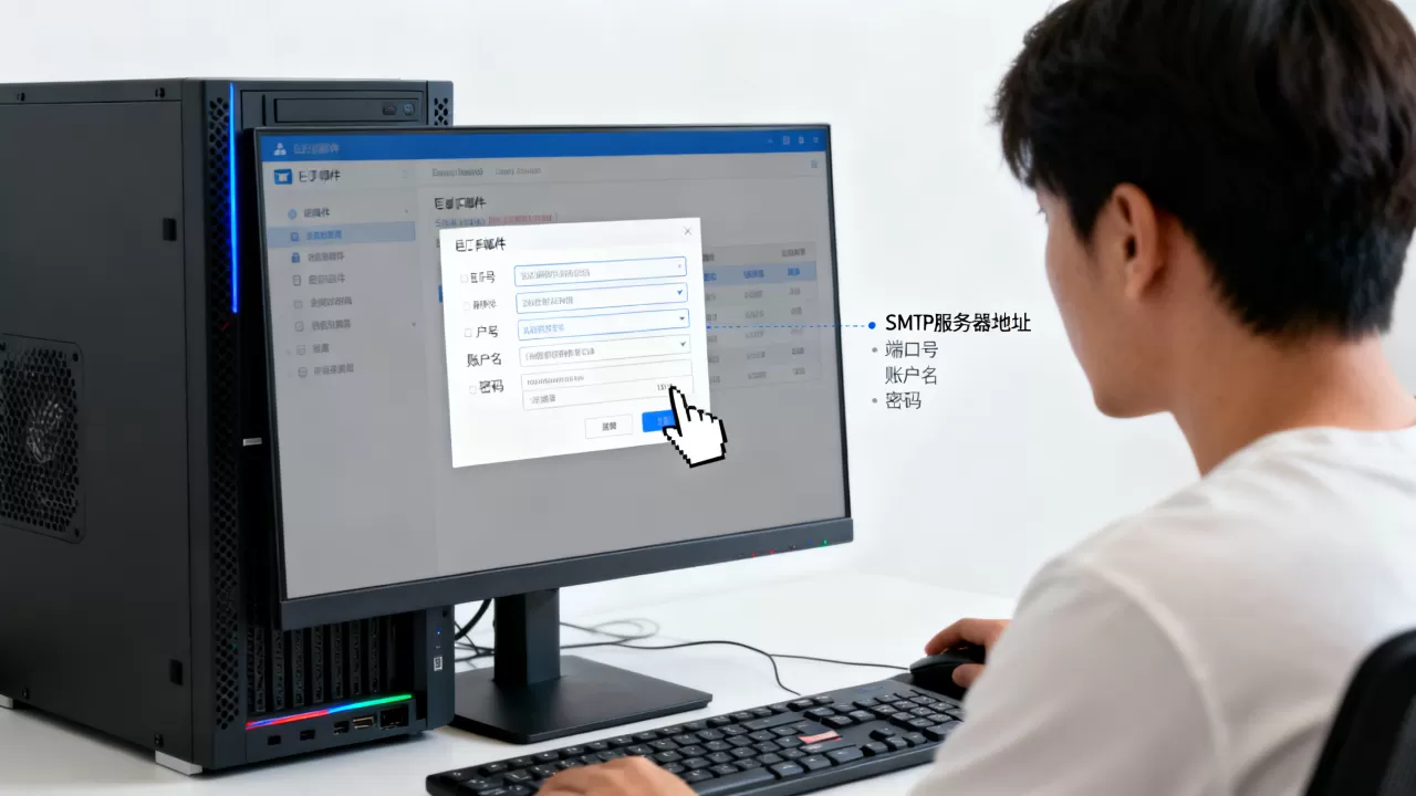 服务器上如何配置电子邮件？，怎么设置？