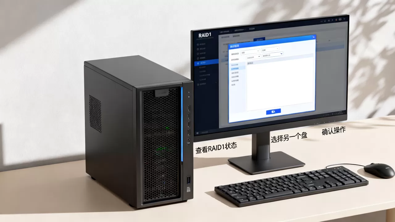 服务器RAID1如何查看另一个盘?,怎么操作 服务器RAID1如何查看另一个盘?,怎么操作