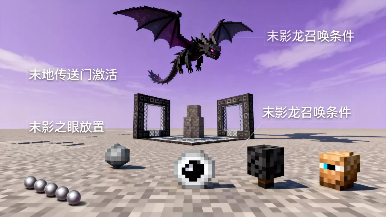我的世界2b2t服务器如何设置末影？，末影龙怎么召唤？