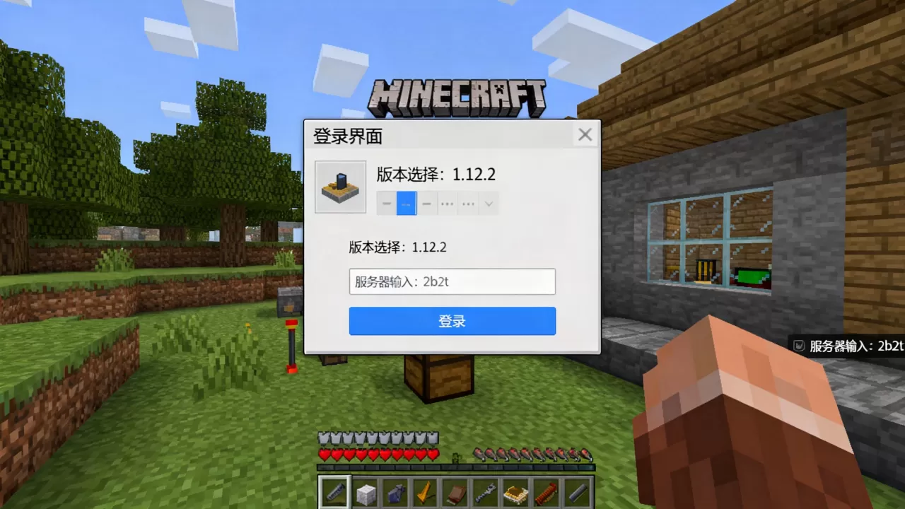 我的世界中国版怎么进2b2t服务器？，需要什么版本