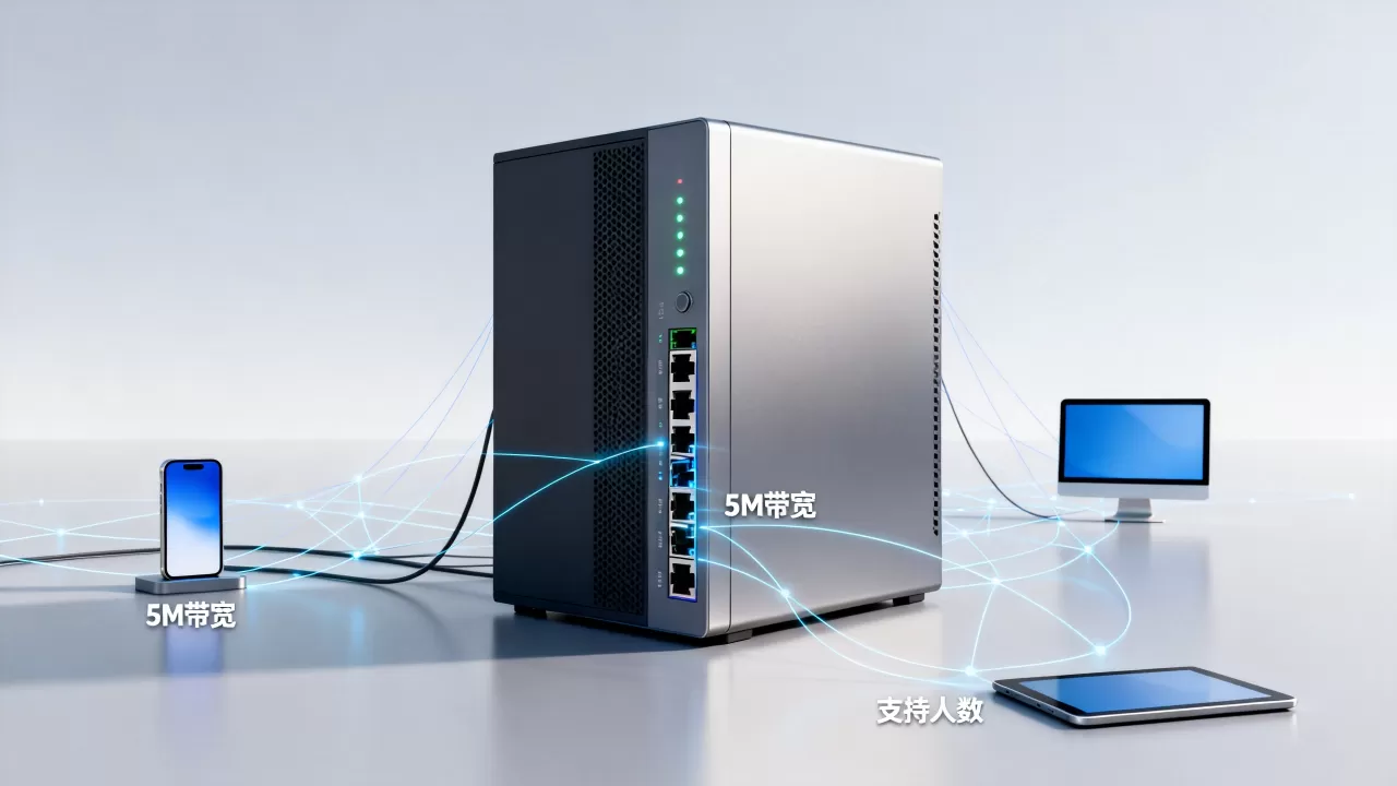 云服务器5m带宽到底能支持多少人，够用吗？