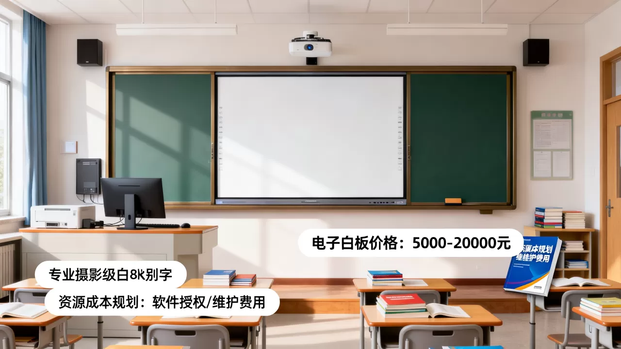 教室教学电子白板多少钱？，资源成本怎么规划