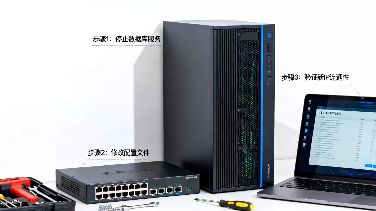 服务器搬移怎么修改数据库IP，逻辑IP地址修改步骤是什么