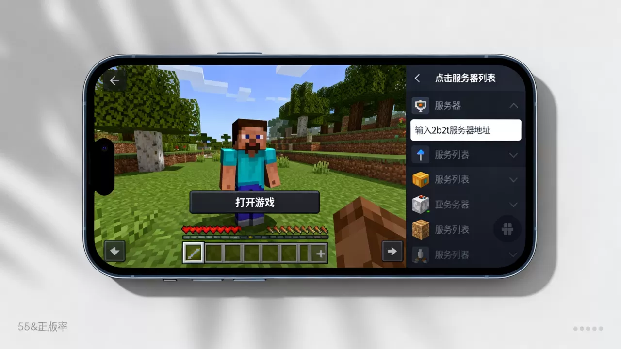 我的世界手机版怎么去2b2t服务器？，怎么做？