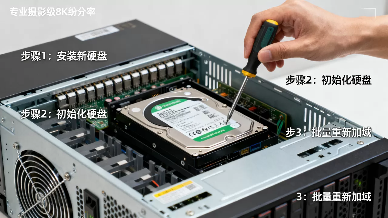 服务器加硬盘后如何批量重新加域？，怎么加硬盘