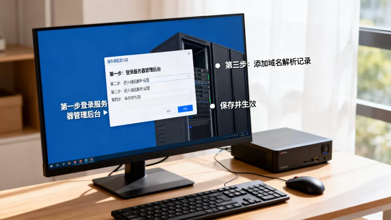 服务器配置域名时如何设置，操作步骤是什么
