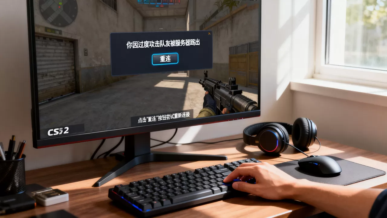 cs2过度攻击队友被服务器踢出怎么重连回去