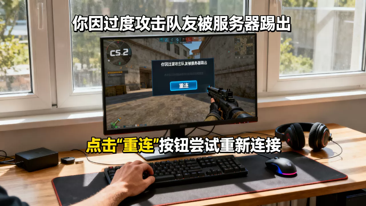 cs2过度攻击队友被服务器踢出怎么重连回去