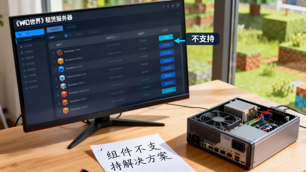 我的世界租赁服务器哪些组件不支持？，组件不支持怎么办
