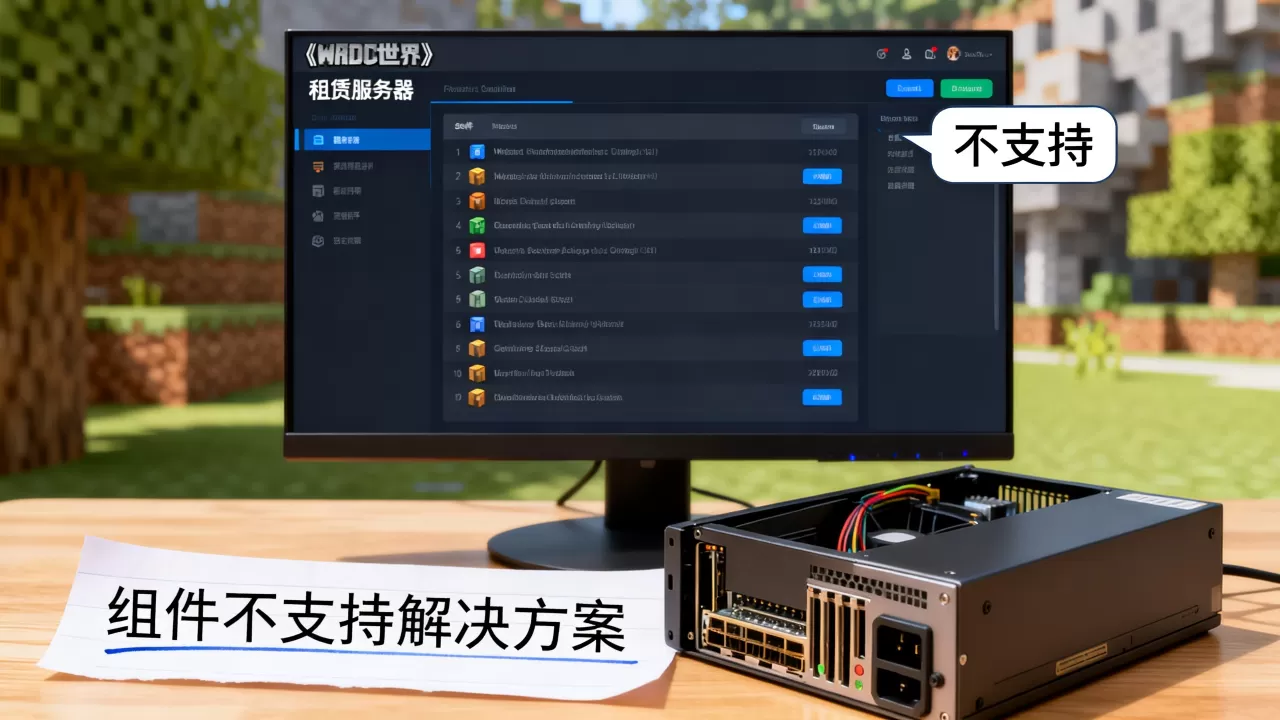 我的世界租赁服务器哪些组件不支持？，组件不支持怎么办