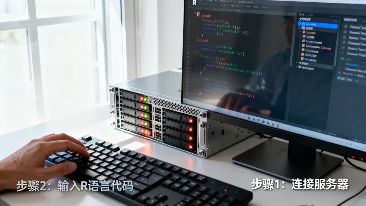 R语言怎么打开服务器上存储的文件?,如何操作? R语言怎么打开服务器上存储的文件?,如何操作?