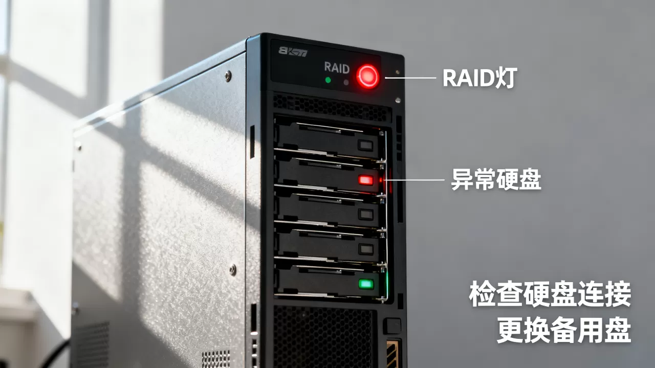 服务器RAID灯亮是什么原因,怎么解决? 服务器RAID灯亮是什么原因,怎么解决?