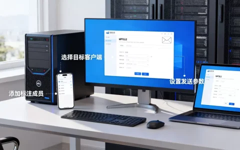 如何指定服务器向多个客户端和标注成员发送邮件，如何操作？