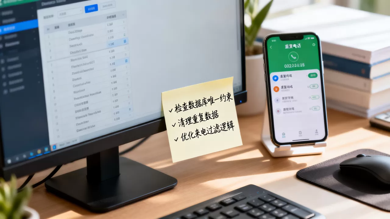 数据库值重复重复来电怎么办？，怎么解决重复来电