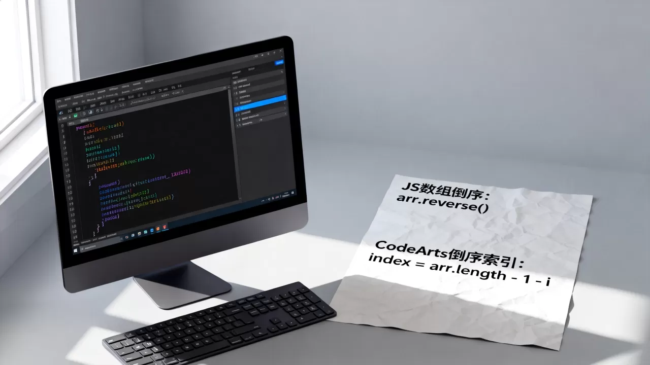 JS数组倒序及CodeArts调用倒序索引如何实现,怎么做? JS数组倒序及CodeArts调用倒序索引如何实现,怎么做?